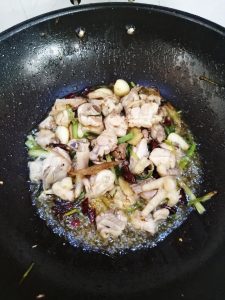 Add your dry chicken pieces