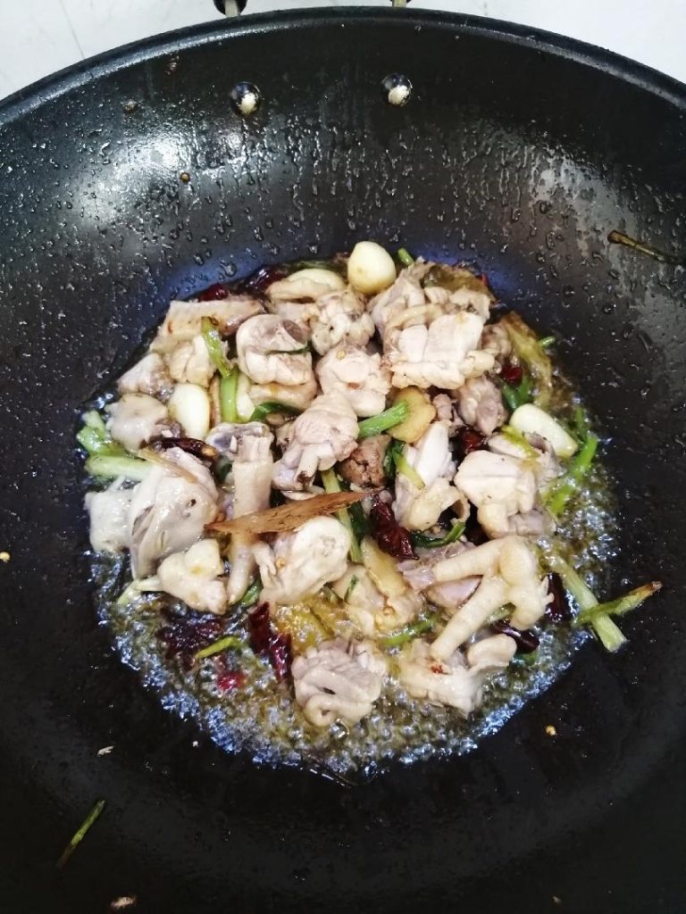 Add your dry chicken pieces