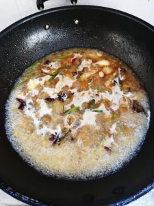 add the 1 tbsp of Shaoxing wine.