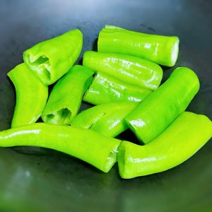 Dry-Fry the Peppers (Get the Tiger Skin)