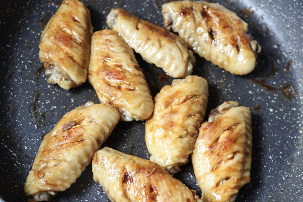 Add the 2 tablespoons of light soy sauce and 1 tablespoon of oyster sauce.