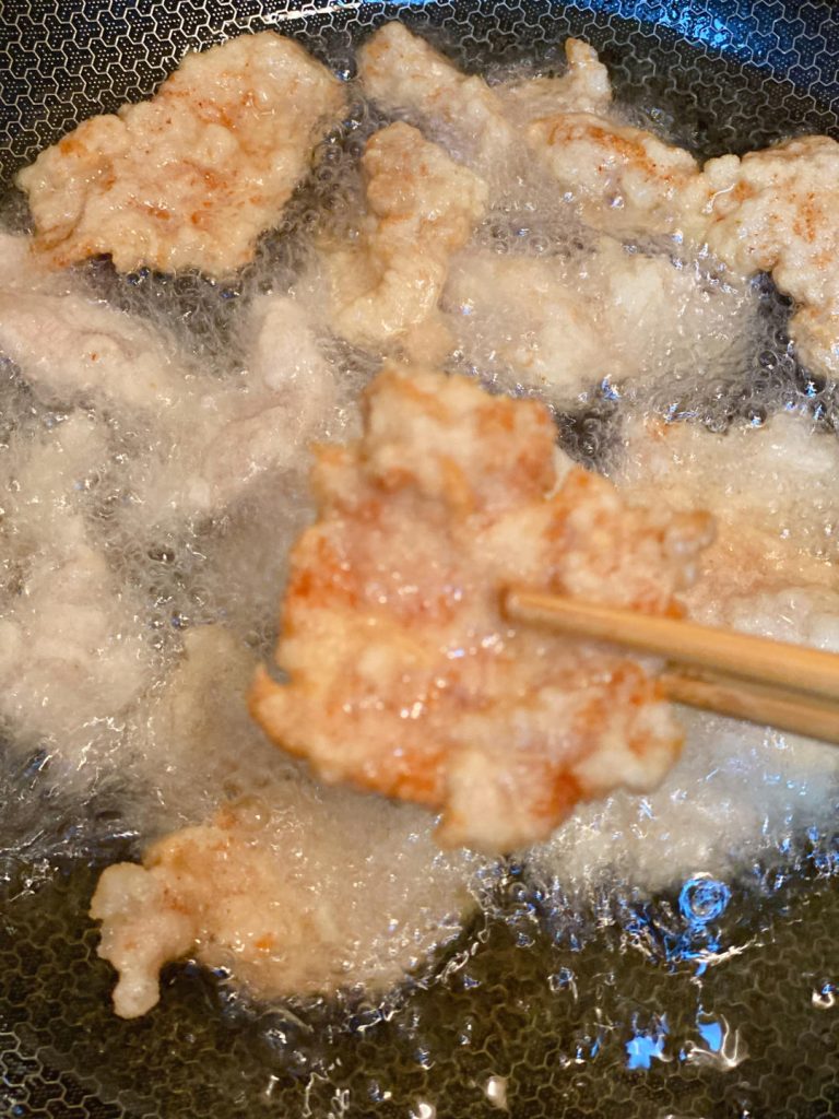 The First Fry (Cooks the pork):