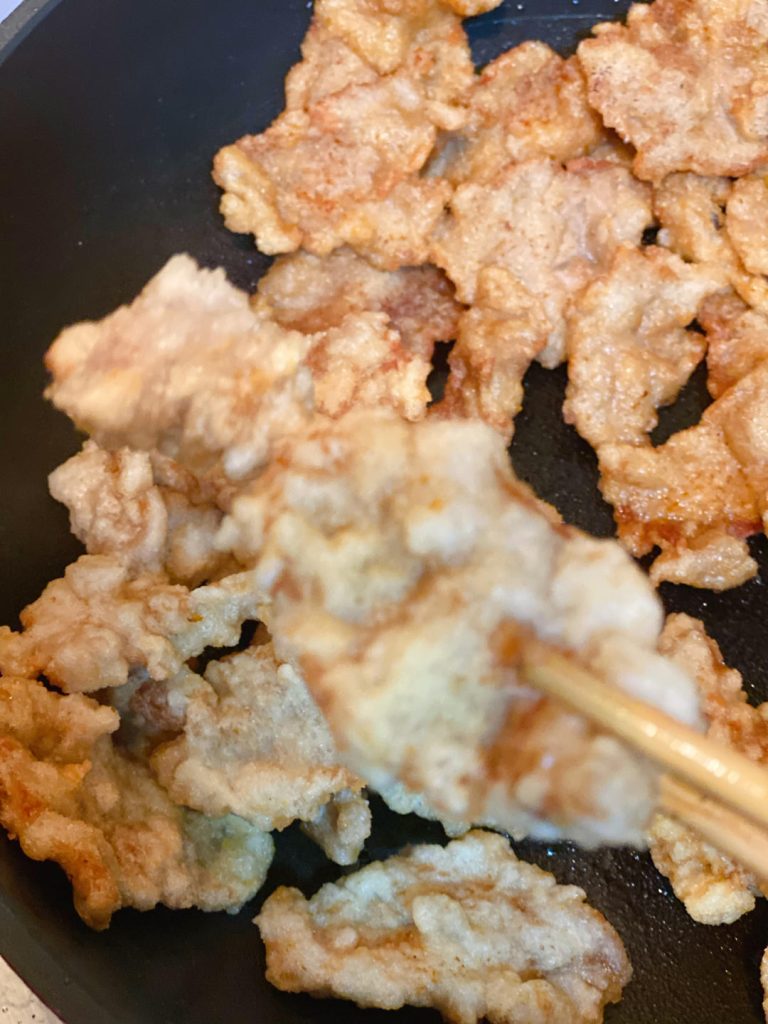 The First Fry (Cooks the pork)