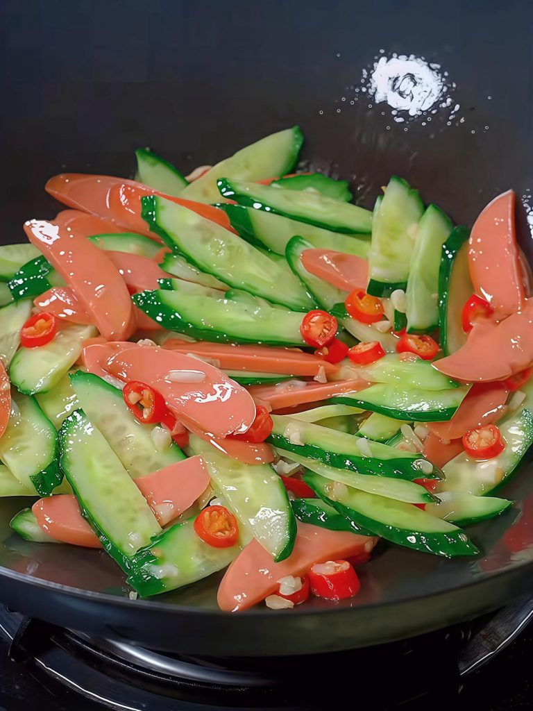 Cook Aromatics & Ham & Cucumber