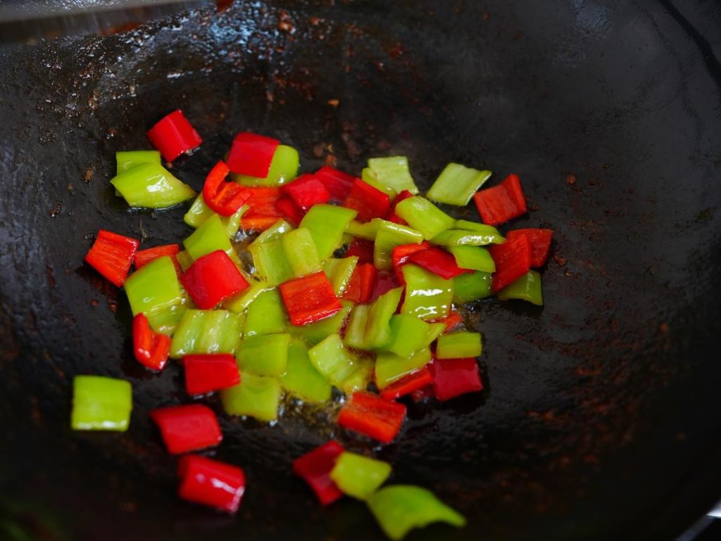 Sear the Peppers