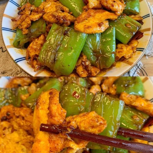 Green Pepper and Egg Stir-fry