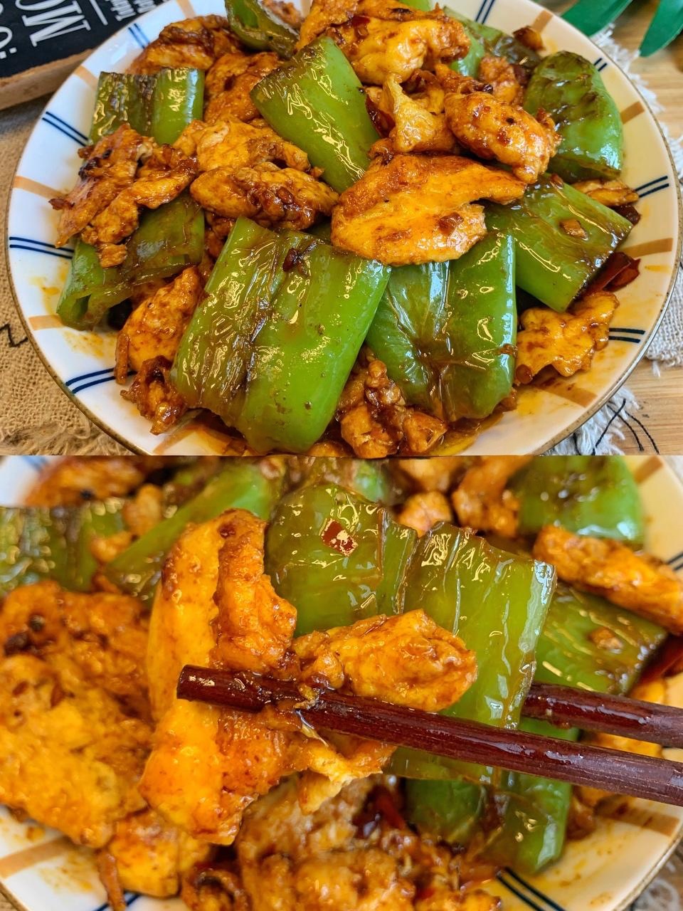 Green Pepper and Egg Stir-fry