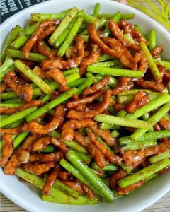 Pork and Garlic Scape Stir-fry