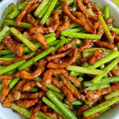 Pork and Garlic Scape Stir-fry