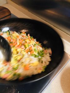 Combine Eggs and Veggies