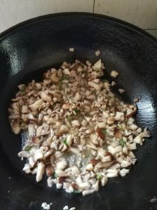 Fry the Aromatics and Pork