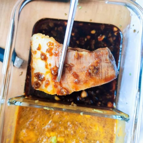 Poached Pork Belly with Garlic Sauce