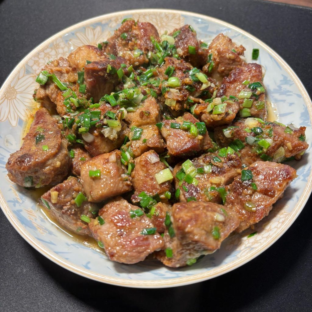 Salt and Scallion Pork Steaks