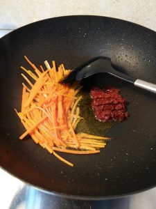 Fry the aromatics