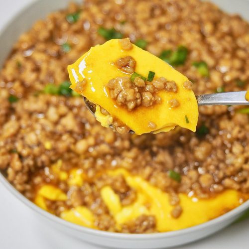 Silky Steamed Egg with Minced Pork