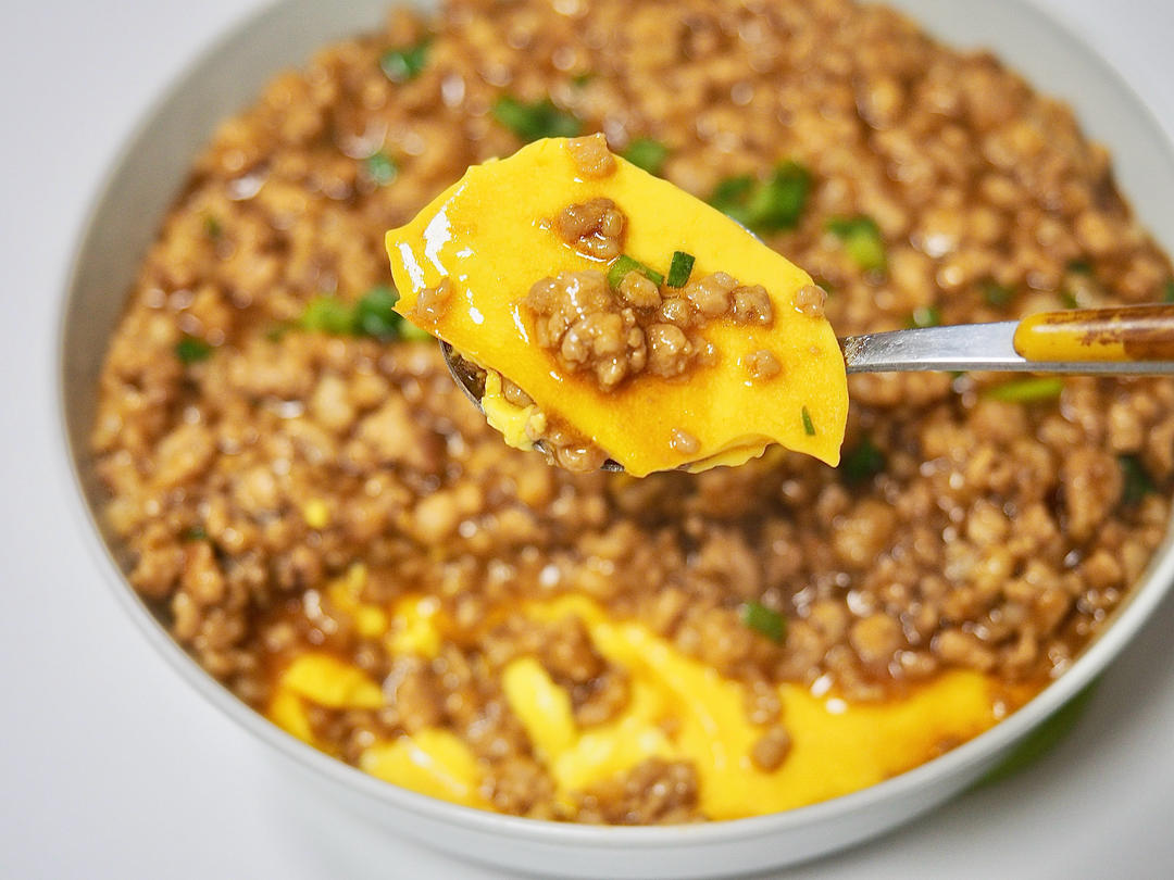 Silky Steamed Egg with Minced Pork