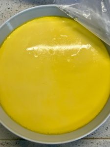 Uncover the bowl. You should have a flawless, smooth custard.