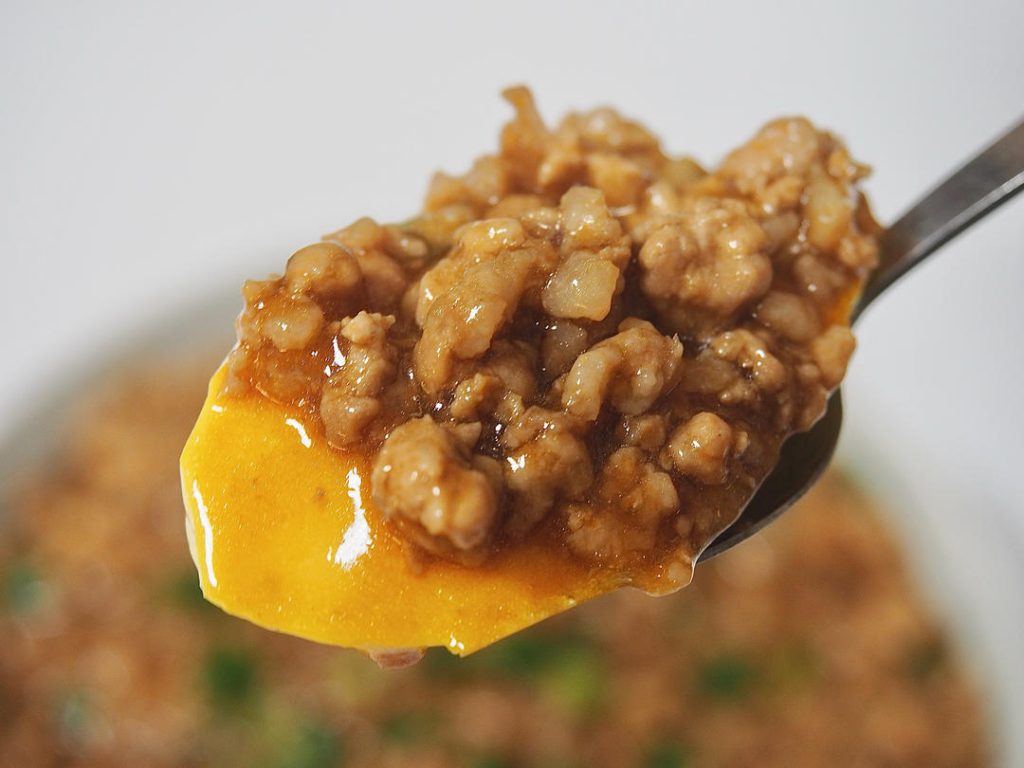 Silky Steamed Egg with Minced Pork