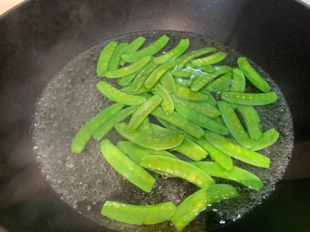 Blanch the Snow Peas