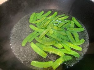 Blanch the Snow Peas