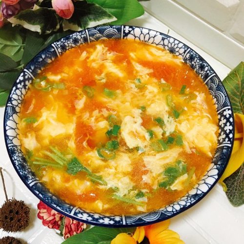 Tomato Egg Drop Soup