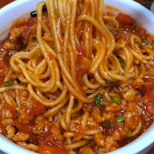Tomato Meat Sauce Noodles