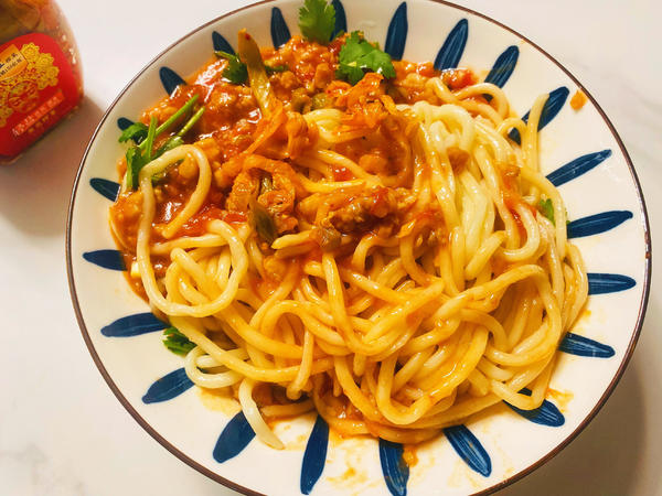 Tomato Meat Sauce Noodles