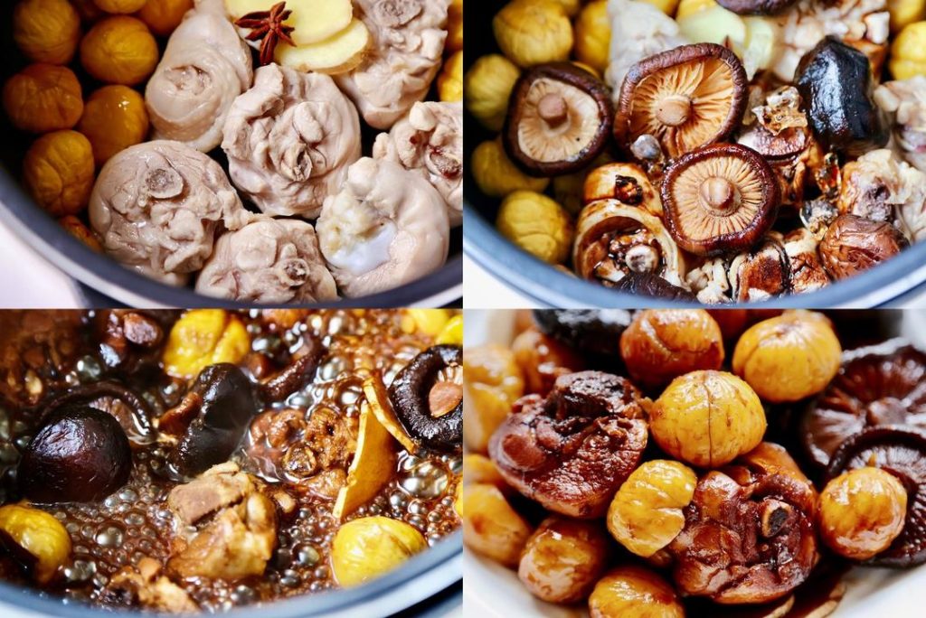 Braised Chicken with Shiitake & Chestnuts
