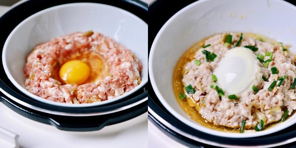 Steamed Egg with Pork & Preserved Veggie (Zha Cai)