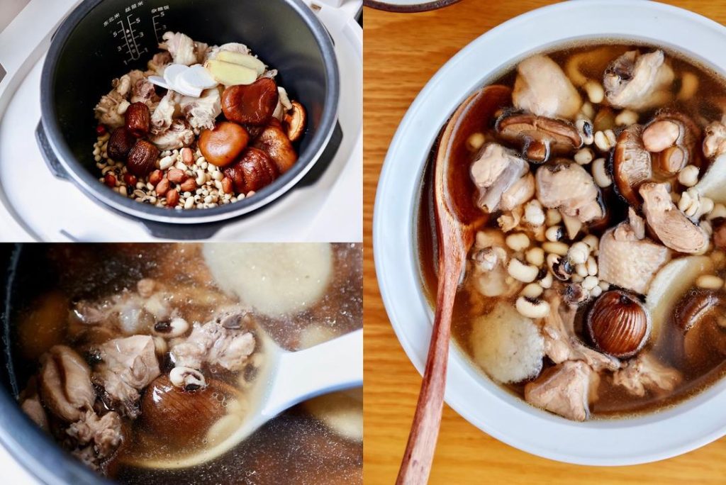 Eyebrow Bean & Peanut Chicken Soup