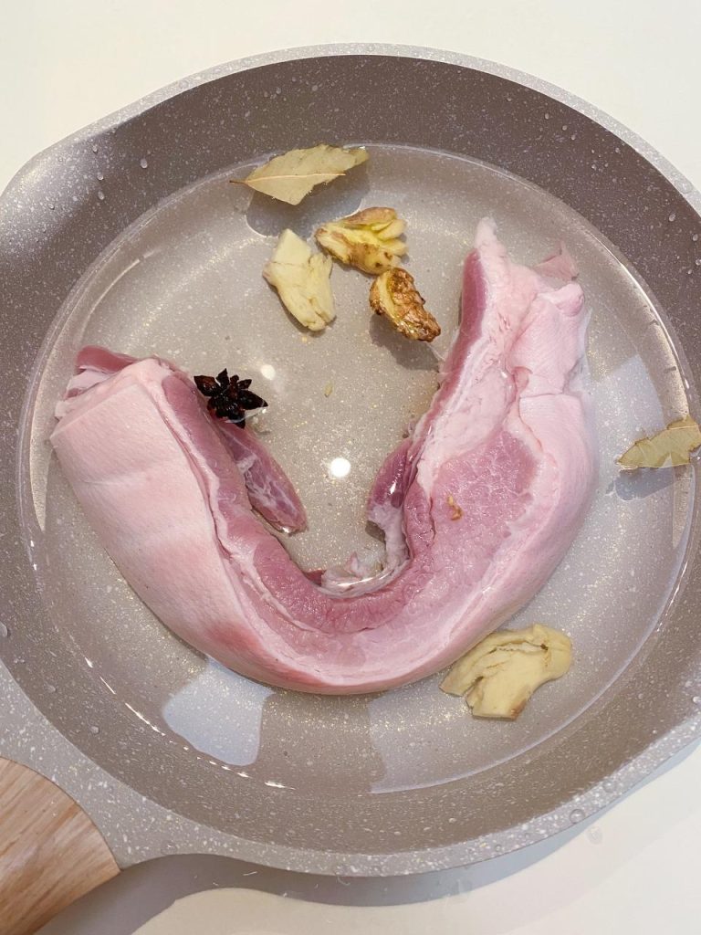 Par-boil the Pork