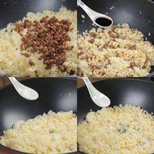 Add the cooked beef cubes back into the pan.