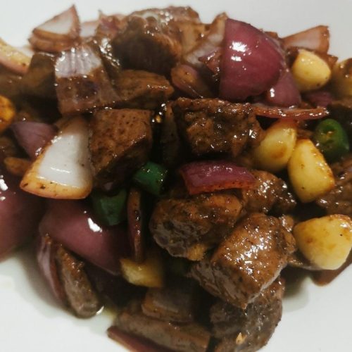 Black Pepper Beef Cubes