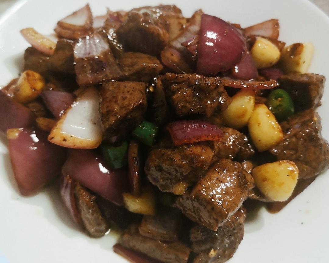 Black Pepper Beef Cubes