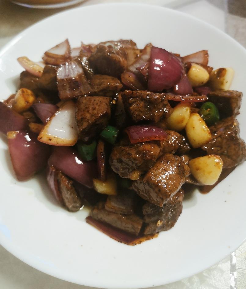 Black Pepper Beef Cubes
