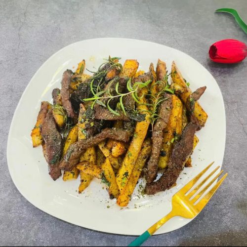 Black Pepper Steak and Potato Stir-Fry