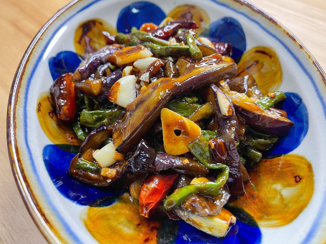 Braised Eggplant and Green Beans