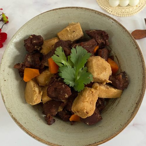 Braised Lamb with Taro