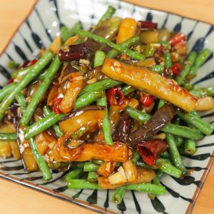 Braised Long Beans and Eggplant