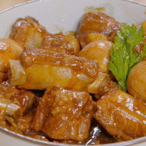 Braised Pork Ribs with Eggs