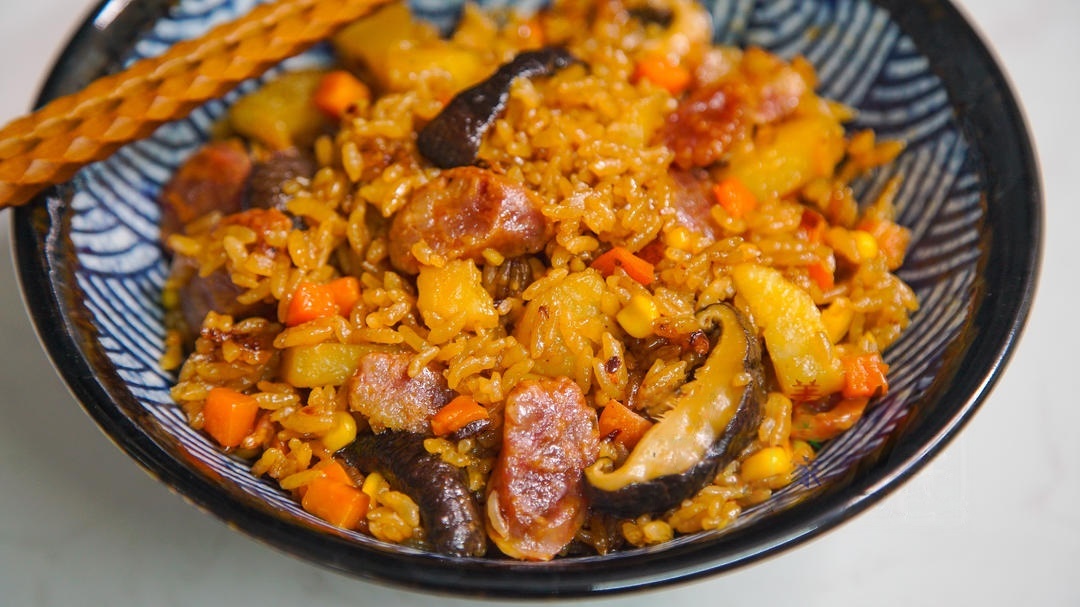 Chinese Sausage and Potato Rice