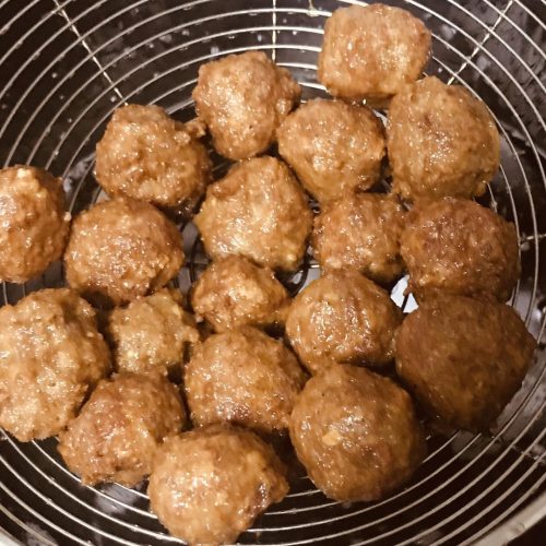 Crispy Fried Pork Meatballs