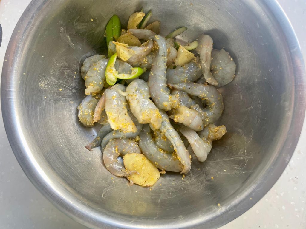 Prepare and Marinate the Shrimp