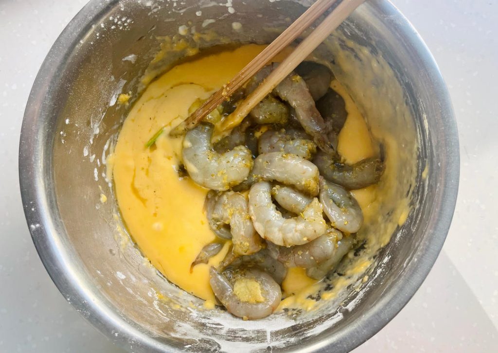 Coat the Shrimp