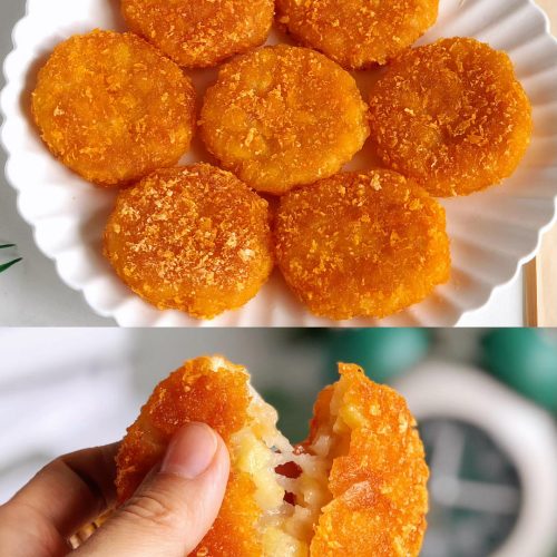 Crispy Sticky Rice Apple Cakes