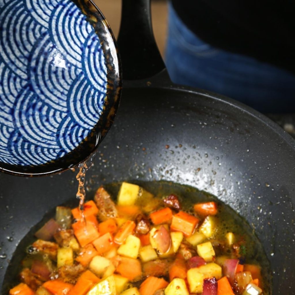 Season and Stew Bring the mixture to a boil, then reduce heat to low.