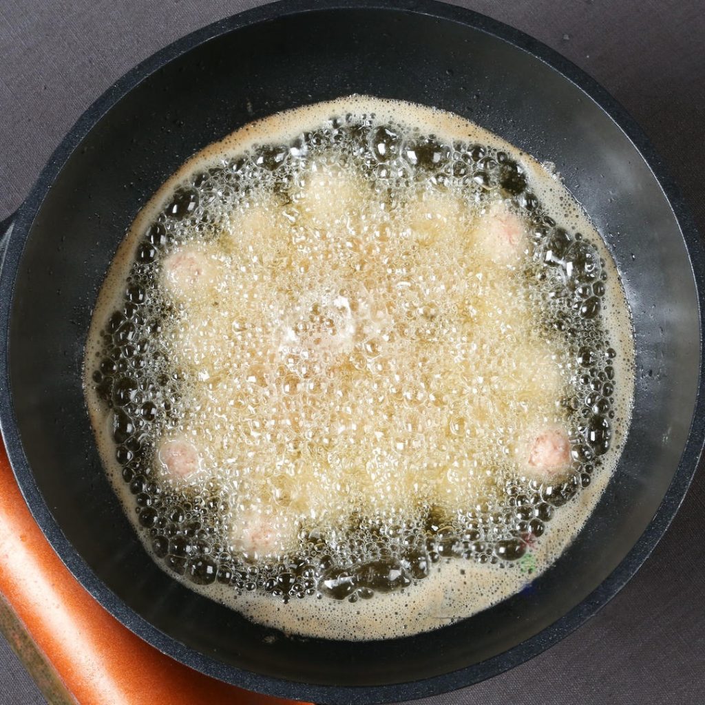 Frying the Meatballs