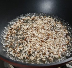 Blanch the Mushrooms