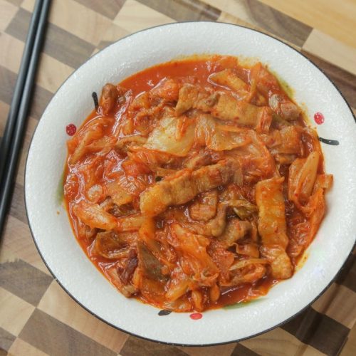 Kimchi Pork Belly Stir-fry