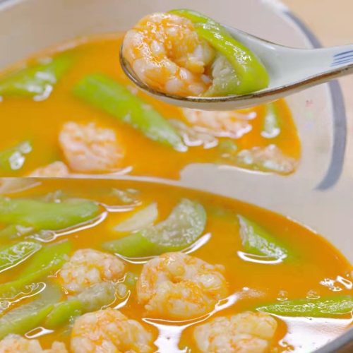Luffa and Shrimp Soup